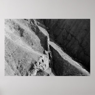 Aerial view of mountain poster