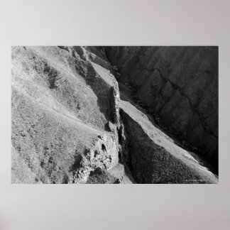 Aerial view of mountain poster