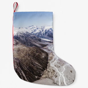 AERIAL VIEW OF MOUNTAIN RANGES SMALL CHRISTMAS STOCKING