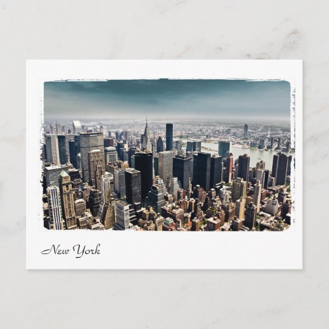 aerial view of New York Postcard (Front)