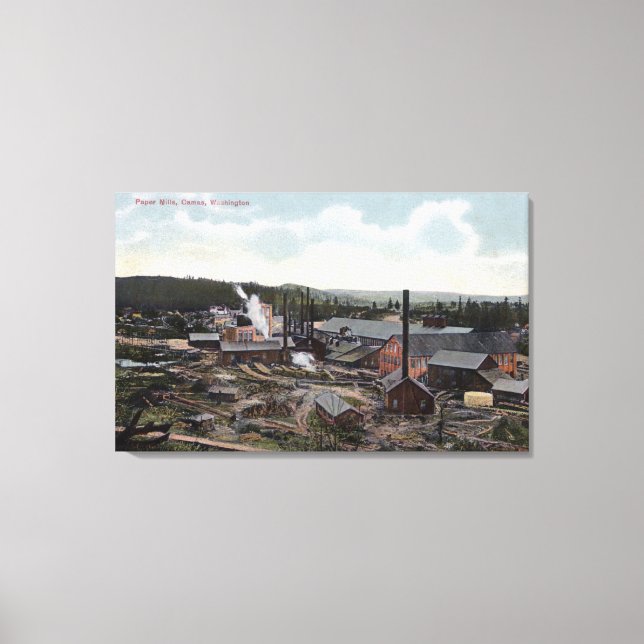 Aerial View of Paper Mills Canvas Print (Front)