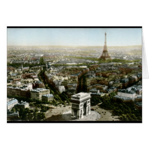Aerial View of Paris, France Vintage