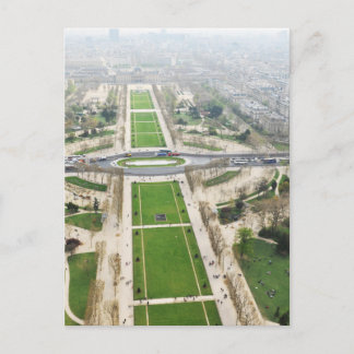 Aerial view of Paris Postcard