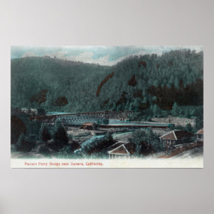 Aerial View of Parrott Ferry BridgeSonora, CA Poster