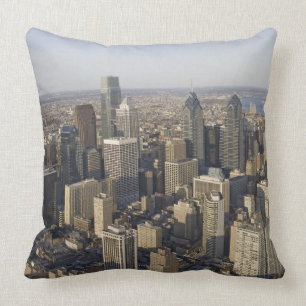 Aerial view of Philadelphia, Pennsylvania Cushion