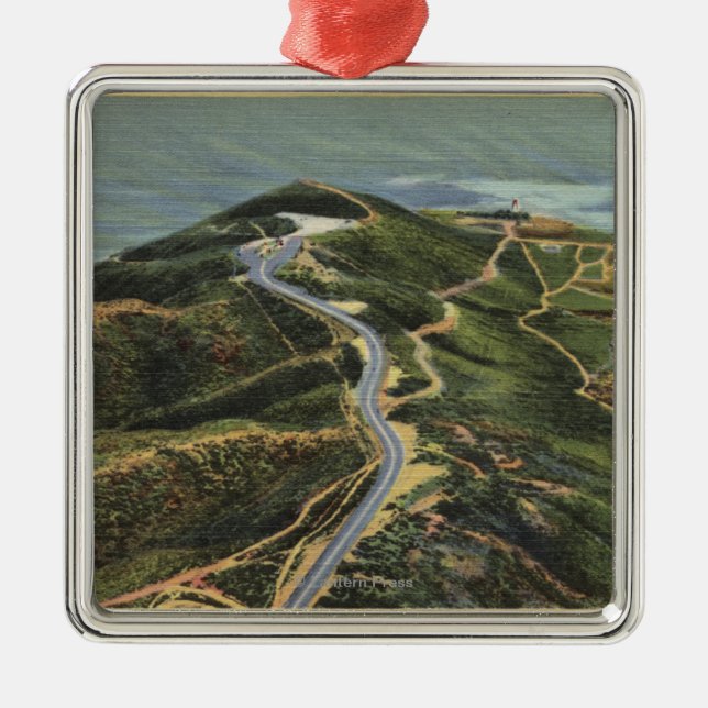 Aerial View of Point Loma Metal Tree Decoration (Front)