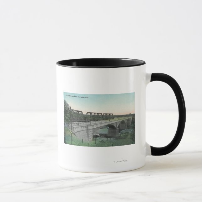 Aerial View of Putah Creek BridgeWinters, CA Mug (Right)