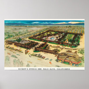 Aerial View of Rickey's Studio Inn Poster