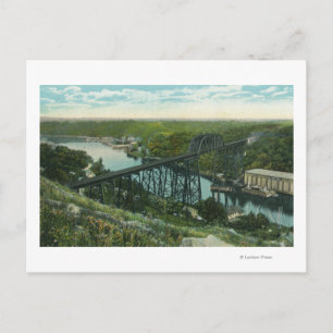 Aerial View of Rondout Creek and Wilbur Bridge Postcard