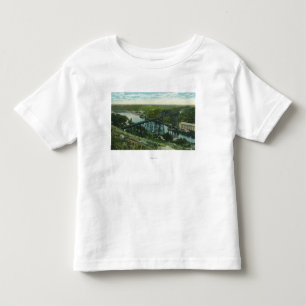Aerial View of Rondout Creek and Wilbur Bridge Toddler T-Shirt