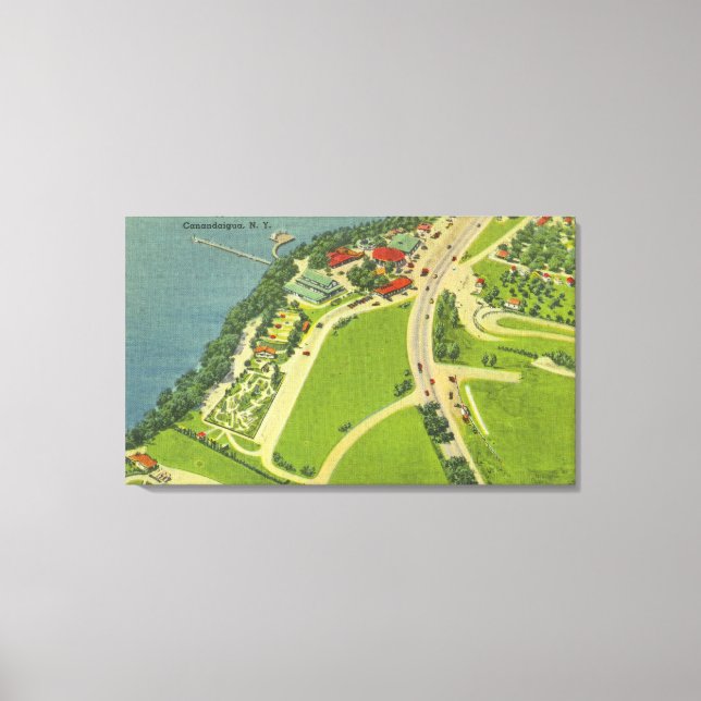 Aerial View of Roseland Park Canvas Print (Front)