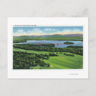 Aerial View of Saranac Inn Golf Course & Postcard