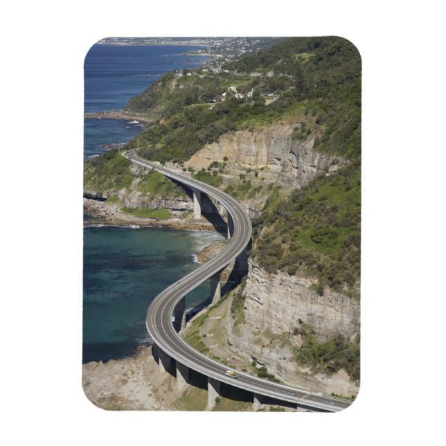 Aerial view of Sea Cliff Bridge near Wollongong, Magnet (Vertical)