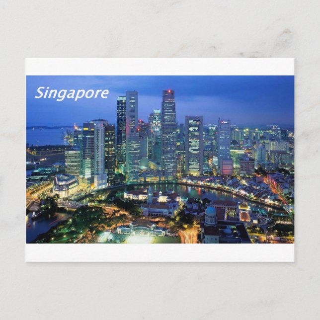 aerial  view  of singapore  angie postcard (Front)