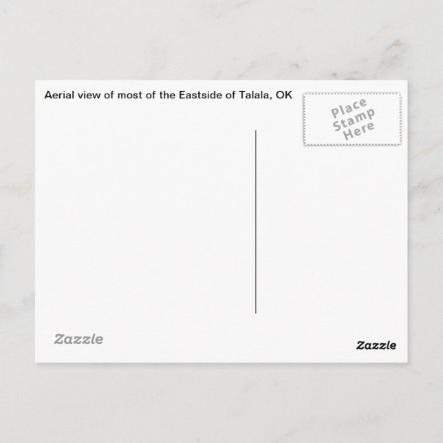 Aerial View of Talala, OK Postcard (Back)