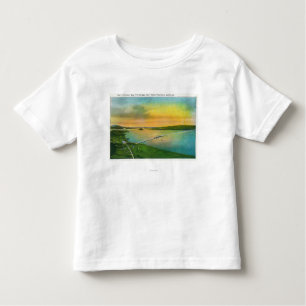 Aerial View of the Bay Bridge to Hayward, CA Toddler T-Shirt