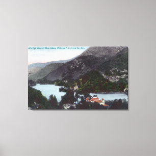 Aerial View of the Blue LakesMidlake, CA Canvas Print