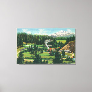 Aerial View of the Cantara Loop, Sacramento Canvas Print