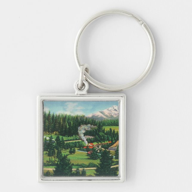 Aerial View of the Cantara Loop, Sacramento Key Ring (Front)