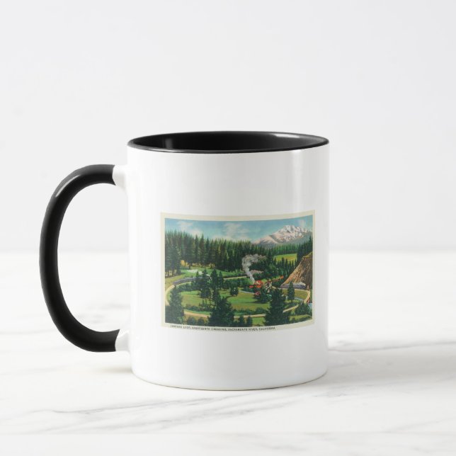 Aerial View of the Cantara Loop, Sacramento Mug (Left)