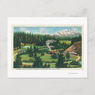 Aerial View of the Cantara Loop, Sacramento Postcard