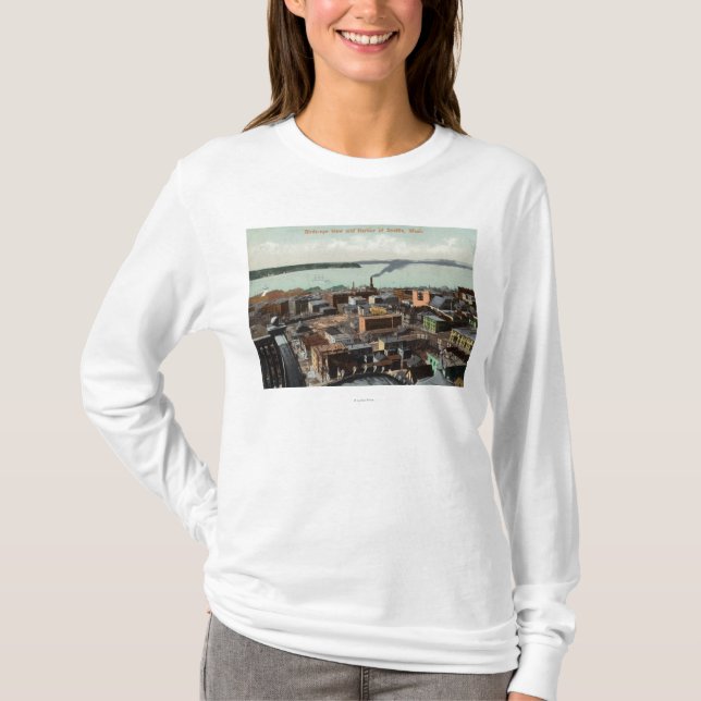 Aerial View of the City and Harbour T-Shirt (Front)