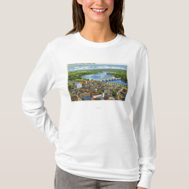 Aerial View of the City and the Connecticut T-Shirt (Front)