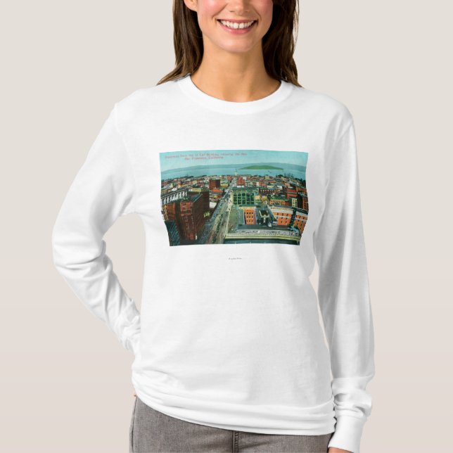 Aerial View of the City from the Call Building T-Shirt (Front)