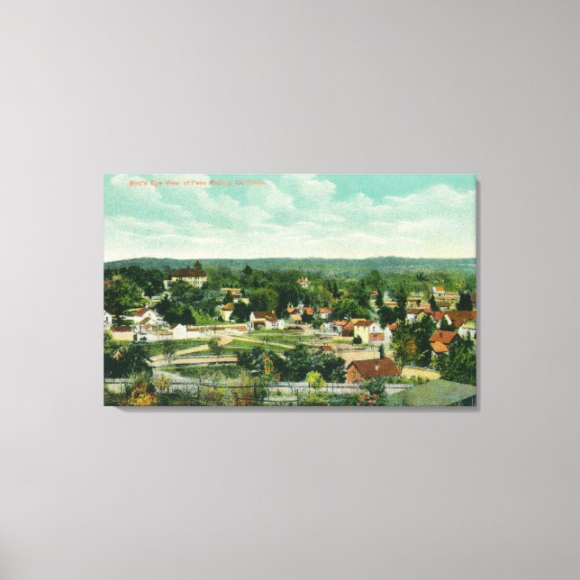 Aerial View of the CityPaso Robles, CA Canvas Print (Front)