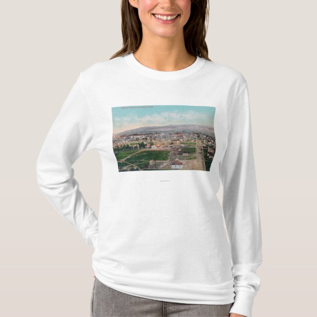 Aerial View of the CityPocatello, ID T-Shirt (Front)