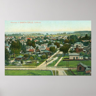Aerial View of the CitySanta Cruz, CA Poster