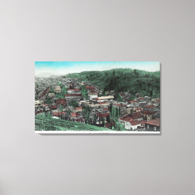 Aerial View of the CitySonora, CA Canvas Print (Front)