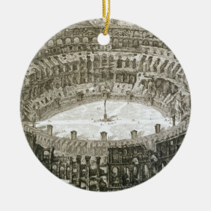 Aerial view of the Colosseum in Rome from 'Views o Ceramic Tree Decoration