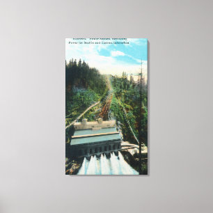 Aerial View of the Electron Power Station Canvas Print