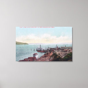Aerial View of the Ferry Landing and North Canvas Print
