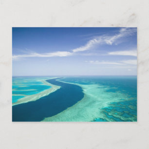 Aerial view of The Great Barrier Reef by the Postcard