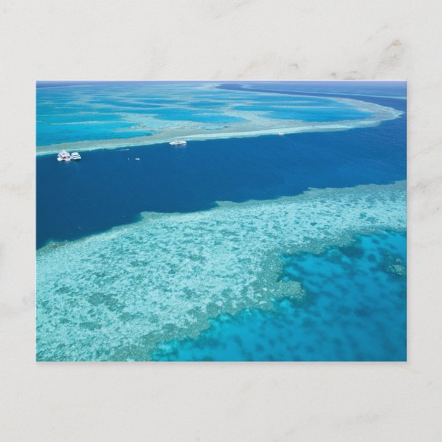 Aerial view of The Great Barrier Reef by the Postcard (Front)
