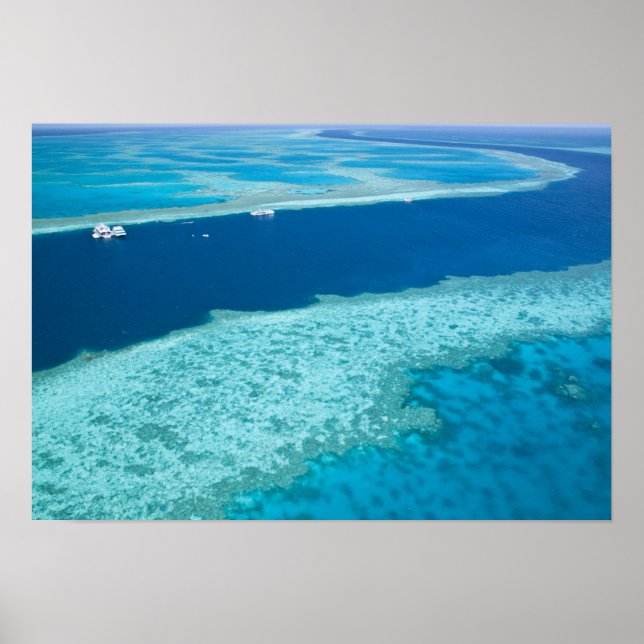 Aerial view of The Great Barrier Reef by the Poster (Front)