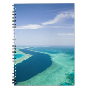 Aerial view of The Great Barrier Reef by the Spiral Notebook