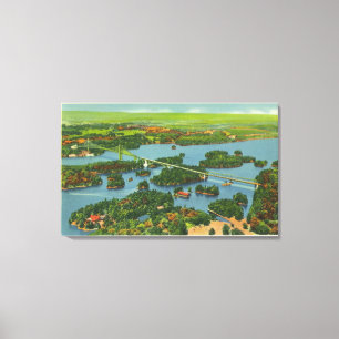 Aerial View of the International Bridge Canvas Print
