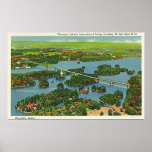 Aerial View of the International Bridge Poster
