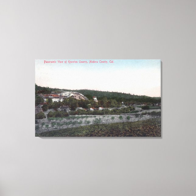 Aerial View of the Knowles Granite Quarry Canvas Print (Front)