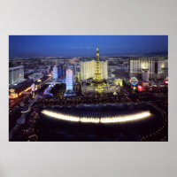 Aerial view of the Las Vegas Strip at night