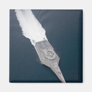Aerial view of the littoral combat ship magnet