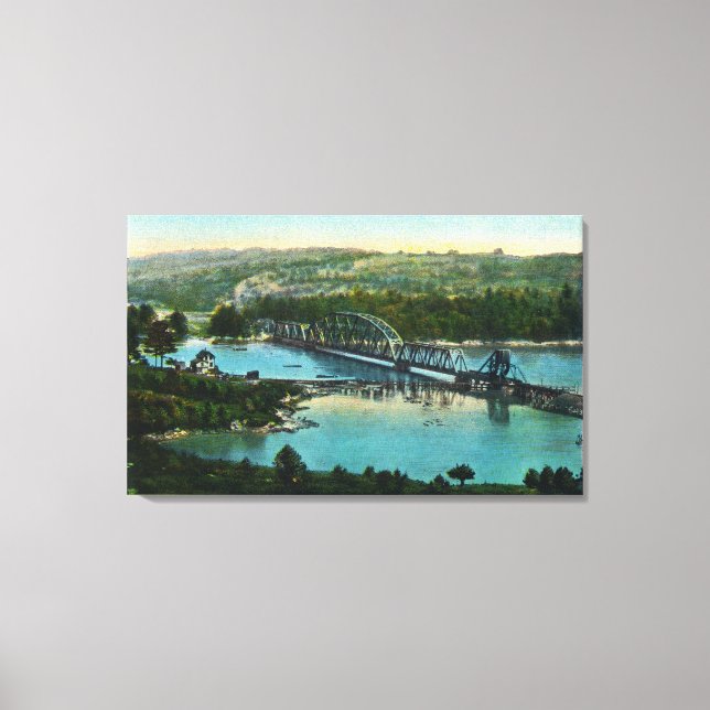 Aerial View of the Maine Central Railroad Canvas Print (Front)