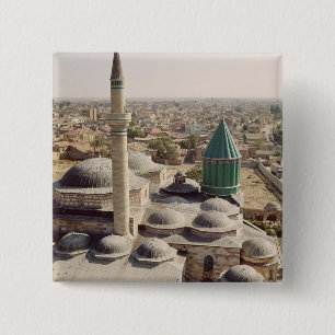 Aerial view of the Mevlana Tekke 15 Cm Square Badge