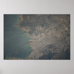 Aerial view of the Port-au-Prince area of Haiti Poster