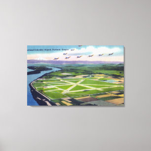 Aerial View of the Portland-Columbia Airport Canvas Print