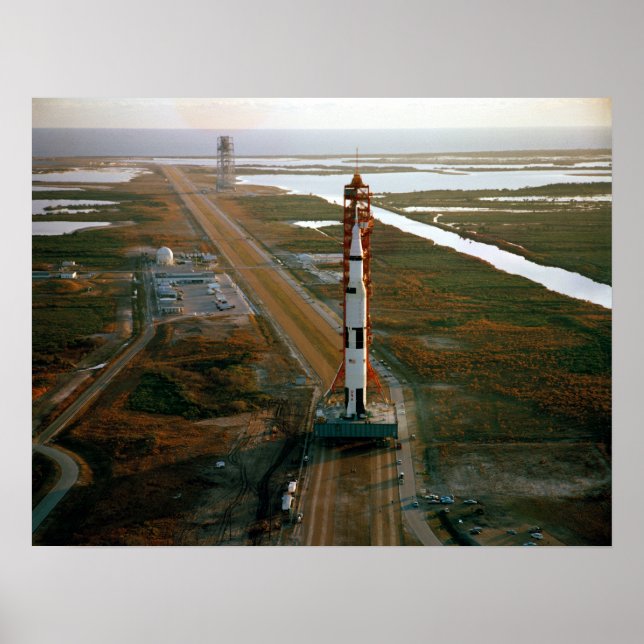 Aerial View of the Saturn V Poster (Front)