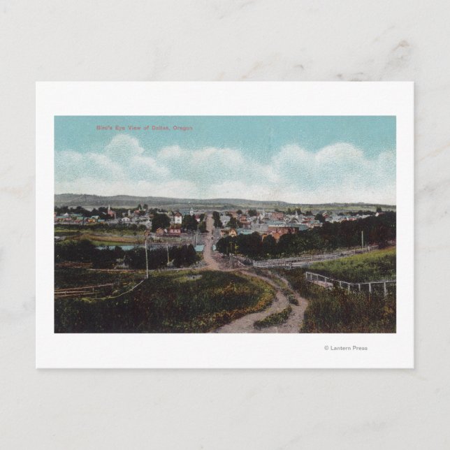 Aerial View of the TownDallas, OR Postcard (Front)